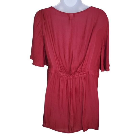 Torrid Georgette Flutter Sleeve Wrap Top Blouse Size 2 2x - Picture 2 of 6